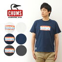 CHUMS（チャムス） チャムスロゴ スターズ アンド ストライプ Tシャツ メンズ レディース 半袖 ボックスロゴ ティーシャツ プリントT アウトドア キャンプ 登山 丈夫 おしゃれ ワンポイント 大きい サイズ XL ペンギン ブービーバード 白 ネイビー ちゃむす 