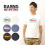 BARNS(バーンズ) ヴィンテージ ライク プリント Tシャツ ROLL メンズ レディース 半袖 大きい サイズ XL ロゴ 古着 ビンテージ ひび割れ 加工 ティーシャツ 日本製 シンプル ワンポイント おしゃれ オシャレ 人気 白 黒 ネイビー ブラック ばーんず 【BR-23304】 6,050円