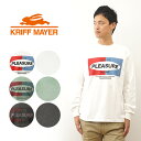 KRIFF MAYER（クリフメイヤー） ピグメント プリント ロンT PLEASURE 長袖 Tシャツ メンズ レディース オーバーサイズ ビッグシルエット 大きい サイズ XL 顔料染め ユーズド 古着 ヴィンテージ 風 アメリカ アメカジ ストリート キャンプ アウトドア 【2317203】