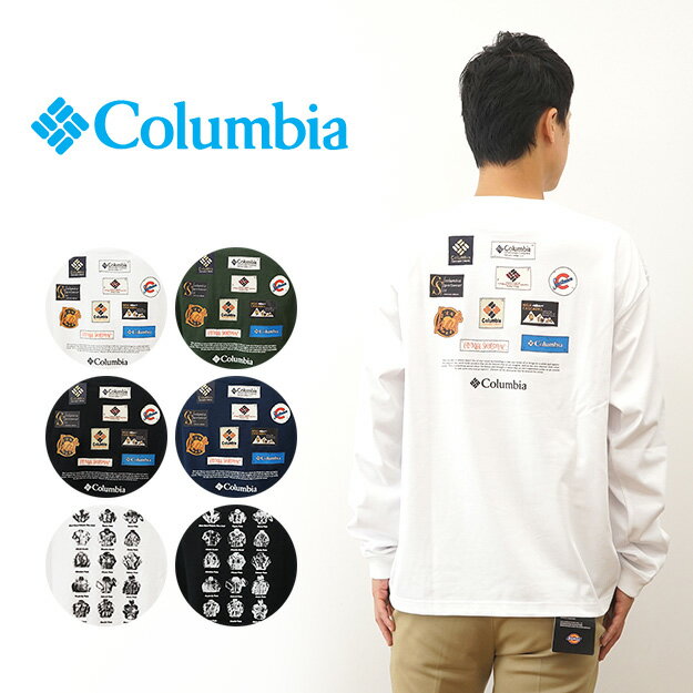 コロンビア Tシャツ メンズ Columbia（コロンビア） ティガーガーデン ロング スリーブ Tシャツ ロンT 長袖 メンズ バックプリント 吸湿 速乾 日よけ インナー 重ね着 厚手 厚い 生地 ブランド ジャケット ロゴ ワンポイント 大きい サイズ XL アウトドア キャンプ スポーツ 白 黒 ブラック 【PM0568】