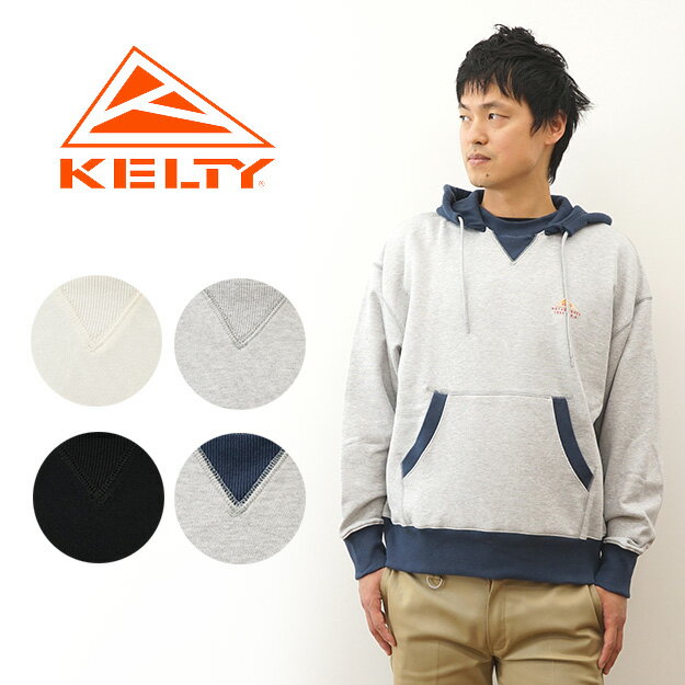 楽天JEANS BUG（ジーンズバグ）KELTY（ケルティ） ワンポイント ロゴ スウェット パーカー フーディ メンズ レディース オーバーサイズ ビッグシルエット 後付け フード ヴィンテージ ビンテージ 古着 風 裏毛 大きい サイズ XL ブランド ロゴ ワンポイント かわいい デザイン 黒 グレー 【KE23213055】