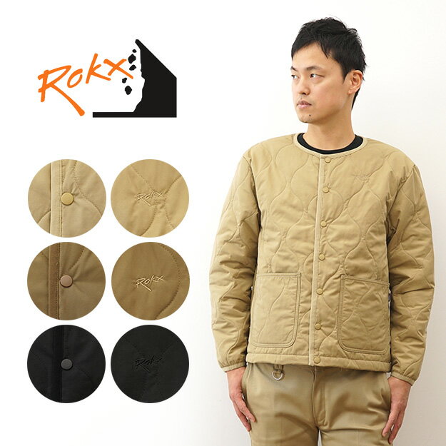 ROKX（ロックス） QUILT CARDIGAN insulated POLARTEC POWER FILL キルト カーディガン インシュレーテッド ポーラテ…