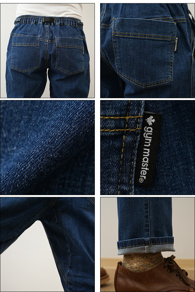gym master（ジムマスター） 10oz ストレッチ デニム カツラギ ベーカー パンツ メ...