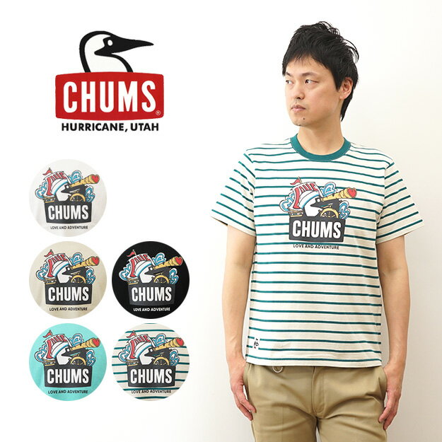 CHUMS（チャムス） Tシャツ メンズ レディース ラブアンドアドベンチャー ブービー 綿100% USAコットン M L XL 大きいサイズ 白 黒 おしゃれ かわいい アウトドア キャンプ フェス ペンギン アメカジ ストリート 誕生日 プレゼント 【CH01-2516】