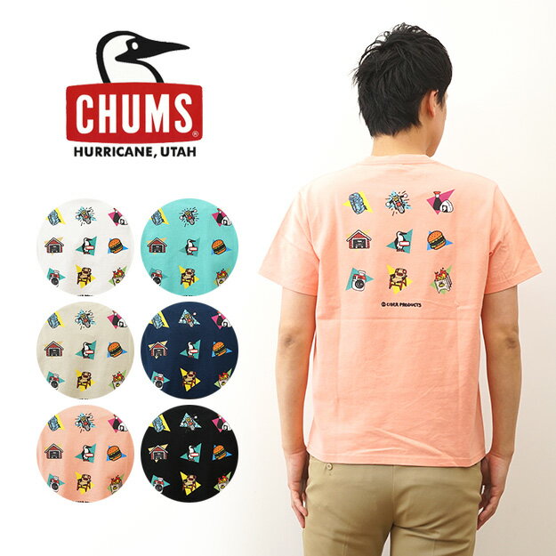 Rakuten - CHUMS（チャムス） かせきさいだぁ アラカルトT Tシャツ メンズ レディース 半袖 大きいサイズ 綿100% プリント アウトドア キャンプ フェス 登山 釣り アメカジ ストリート おしゃれ かわいい ペンギン アーティスト ラッパー コラボ バックプリント 黒 白 【CH01-2555】