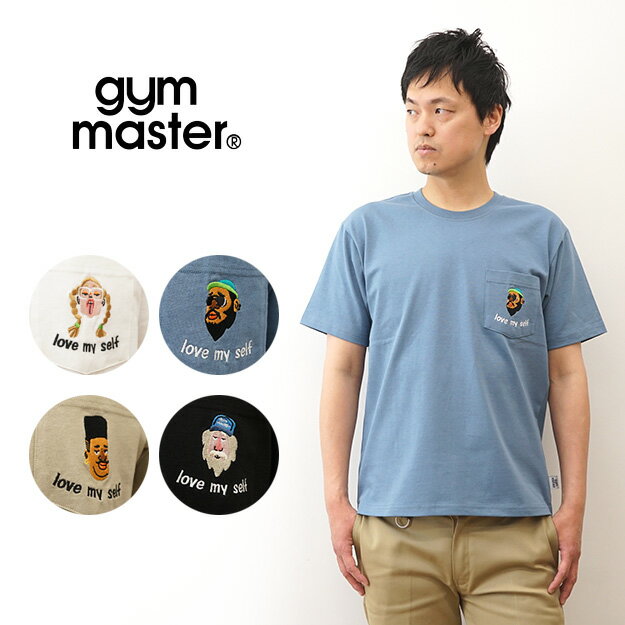 gym master（ジムマスター）7.4oz love my self 刺繍 ポケット Tシャツ メンズ レディース 半袖 ポケT 白 黒 大きいサイズ 綿100% 厚手 アメカジ ストリート アウトドア キャンプ 登山 フェス 夏 おしゃれ おもしろい かわいい ワンポイント ユニセックス【G521791】のサムネイル