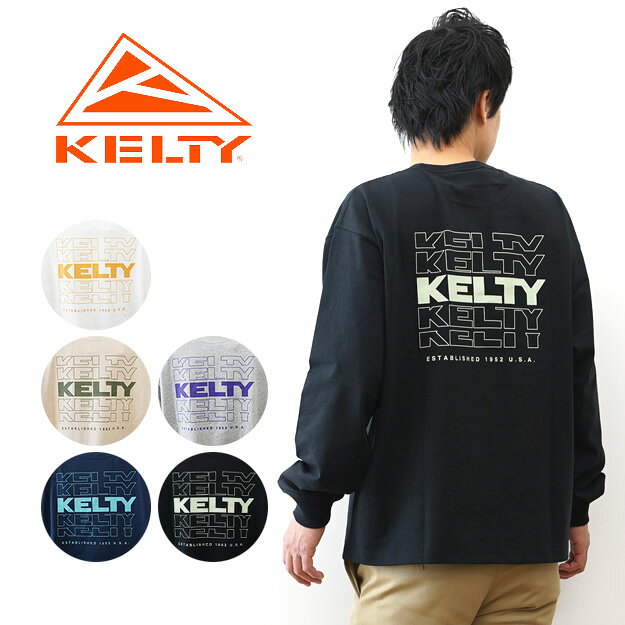 Rakuten - KELTY（ケルティ） バックタイポロゴ 長袖 Tシャツ ロンT メンズ レディース 大きいサイズ XL オーバーサイズ ゆったり アメリカ 綿100% USAコットン バックプリント ワンポイント 刺繍 ワッペン アメカジ アウトドア ブランド おしゃれ 黒 白 【KE25213080】