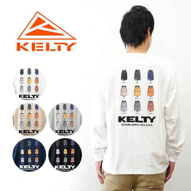 Rakuten - KELTY（ケルティ） デイパック 長袖 Tシャツ ロンT メンズ レディース 大きいサイズ XL オーバーサイズ ゆったり アメリカ 綿100% USAコットン バックプリント ワンポイント 刺繍 ワッペン アメカジ アウトドア ブランド おしゃれ 黒 白 【KE25213082】
