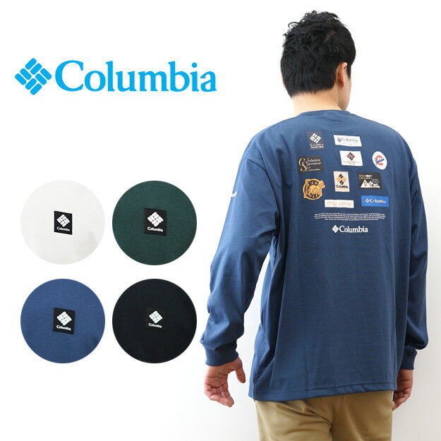 Rakuten - Columbia（コロンビア） スタックブルックグラフィック 長袖Tシャツ メンズ レディース ロンT オムニウィック 吸湿速乾 オムニシェイド UPF50 UVカット バックプリント オーバーサイズ 天竺 アウトドア キャンプ アメカジ ストリート 春夏秋冬 白 黒 ユニセックス 【PG4837】