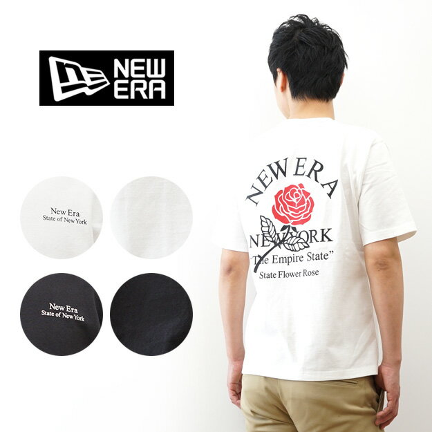 Rakuten - New Era（ニューエラ） 半袖 Tシャツ State Flower メンズ レディース 薔薇 バラ ウォッシュドコットン 綿100％ 7.5oz 厚手 オーバーサイズ ゆったり ヴィンテージ風 ストリート カジュアル アメカジ 春夏 おしゃれ 人気 ブランド ロゴ 花柄 丈夫 【14856626】【14856627】