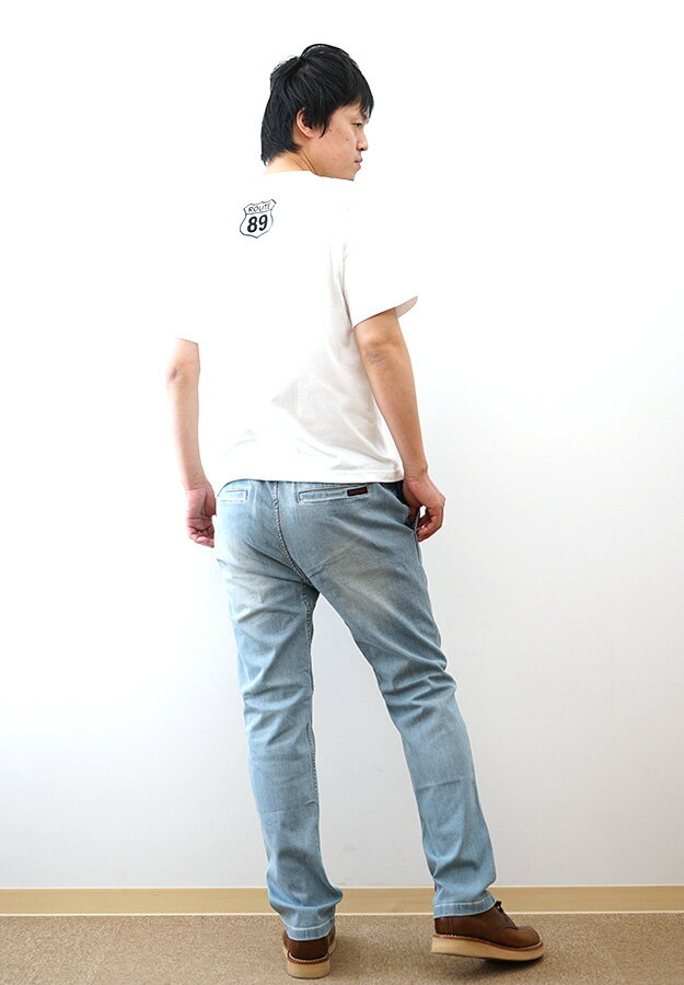 GRAMICCI（グラミチ） ストレッチデニムNNパンツクロップド メンズ レディース 10オンスエココットン 伸縮性抜群 テーパードシルエット くるぶし丈 ウェビングベルト付き ガゼットクロッチ構造 アウトドア ストリートカジュアル 春夏秋冬対応 快適な穿き心地 【GMP6-SJP010】 - Image 3