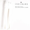 INDIMARK インディマーク レディース ジーンズ フロントスリットパンツ ストレッチデニム オフホワイト WJ035