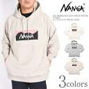 NANGA ナンガ パーカー ECO HYBRID BOX LOGO SWEAT HOODIE エコハイブリッド ボックスロゴ スウェットフーディー ルーズシルエット NW2311-1F202