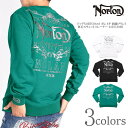 ノートン NORTON トレーナー ドッグNORTONロゴ ガンメタ 刺繍プリント 裏毛スウェット トレーナー 243N1300B【2024秋冬新作】