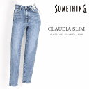 サムシング SOMETHING レディース ジーンズ CLAUDIA スリム ストレッチデニム 淡色ブルー SEA86-156