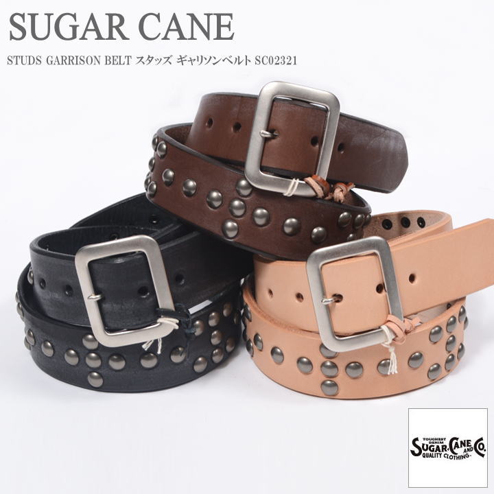 スタッズベルト ベルト（メンズ） シュガーケーン SUGAR CANE ベルト STUDS GARRISON BELT スタッズ ギャリソンベルト SC02321【再入荷】