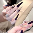 【10枚入り】ネイルチップ ロング 貼るだけ簡単ネイル! ネイルチップ 高級感
