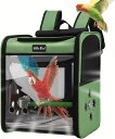 鳥キャリー 鳥バッグ 鳥用 インコ キャリーバッグ キャリーリュック 鳥用 お散歩ケージ お出かけ バードキャリア 外出 持ち運び 止まり木付き 餌入れ 折りた...
