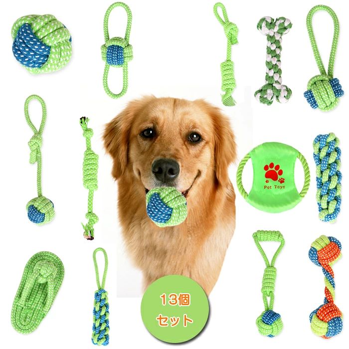 商品名：犬ロープおもちゃ 素材：ナイロン、綿 サイズ：商品ページ書いた通り ※多少の誤差はご了承ください。 重量：約920g 生産国:中国 おもちゃがワンチャンの注意を引き付け、ワンチャンはいつもより活発し ながら咀嚼は犬の健康に良いです! ワンチャンが遊ぶのが大好き、室内でもアウトドアでも遊べるアイテム！ 定期的な遊び時間はペットの健康に非常に適しています！ 飼い主と遊ぶことは、飼い主もワンチャンも家での退屈を和らげるこ とができます！ おもちゃがない 家に長時間いると玩具がないワンチャンが家具を壊れたり、吠えたり 不機嫌になったり、病気になりやすくなります。 おもちゃがある おもちゃがあるとワンチャンの注意を引き付け、家具を破壊しなく て気分もよくなります！ 愛犬が遊び同時に歯を磨い、清潔することができます。 本製品は無毒無害で、歯を傷つけなく長期で遊ぶことができます！商品名：犬ロープおもちゃ 素材：ナイロン、綿 サイズ：商品ページ書いた通り ※多少の誤差はご了承ください。 重量：約920g 生産国:中国 おもちゃがワンチャンの注意を引き付け、ワンチャンはいつもより活発し ながら咀嚼は犬の健康に良いです! ワンチャンが遊ぶのが大好き、室内でもアウトドアでも遊べるアイテム！ 定期的な遊び時間はペットの健康に非常に適しています！ 飼い主と遊ぶことは、飼い主もワンチャンも家での退屈を和らげるこ とができます！ おもちゃがない 家に長時間いると玩具がないワンチャンが家具を壊れたり、吠えたり 不機嫌になったり、病気になりやすくなります。 おもちゃがある おもちゃがあるとワンチャンの注意を引き付け、家具を破壊しなく て気分もよくなります！ 愛犬が遊び同時に歯を磨い、清潔することができます。 本製品は無毒無害で、歯を傷つけなく長期で遊ぶことができます！