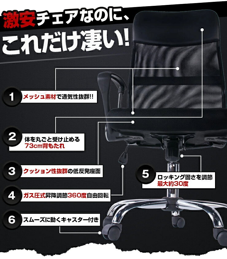 ＼全色同一価格/ 値下げオフィスチェア メッシュ おしゃれ ハイバック コンパクト 腰楽 腰痛対応 ロッキング デスクチェア コンパクト パソコンチェア ワークチェア PCチェア メッシュチェアー 事務 全9色 プレゼント ギフト 贈り物 母の日 父の日 [3]