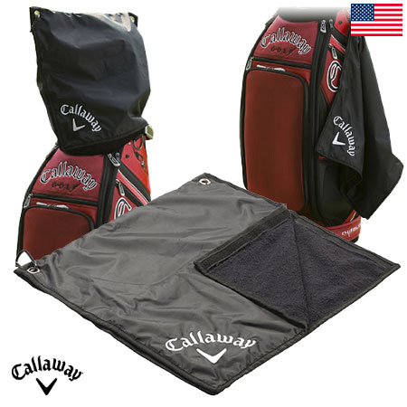 【土日祝も発送】【ゴルフ】【タオル】【防水】キャロウェイ Callaway Rain Hood Towel ブラック　USA直輸入品