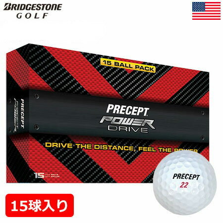 【お買得パッケージ】【ゴルフ】【ボール】ブリヂストンゴルフ PRECEPT プリセプト POWERDRIVE (パワードライブ) ボール [全15球入りパッケージ] (USA直輸入品)