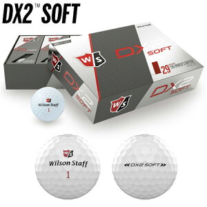 【ゴルフ】【ボール】Wilson Staff ウィルソンスタッフ 2018 DX2 SOFT ゴルフボール 1ダース(12個入り) 日本正規品