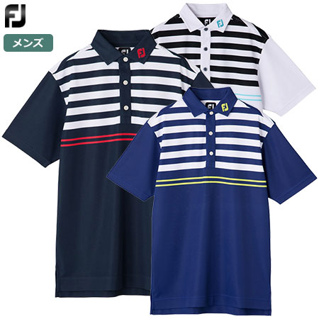 フットジョイ メンズ チェストストライプカノコシャツ FJ-S19-S15 FOOTJOY