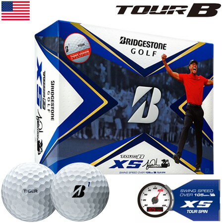 （特別デザイン）ブリヂストンゴルフ TOUR B XS ゴルフボール 2020 TIGER仕様モデル 1ダース USA直輸入品【BRIDGESTONE GOLF】【スピン＆コントロール】【21MASTERS】