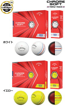 【土日祝も発送】キャロウェイ クロムソフト 2020 トリプルトラック ゴルフボール CHROME SOFT TRIPLE TRACK USA直輸入品【USAパッケージ】【アライメントライン入り】