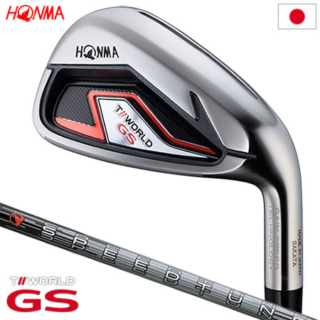 【ゴルフ祭 エントリーでポイント3倍】ホンマゴルフ T//WORLD GS IRON アイアン 5本組(6-10) SPEEDTUNED 48 カーボンシャフト装着 日本正規品【HONMA GS】