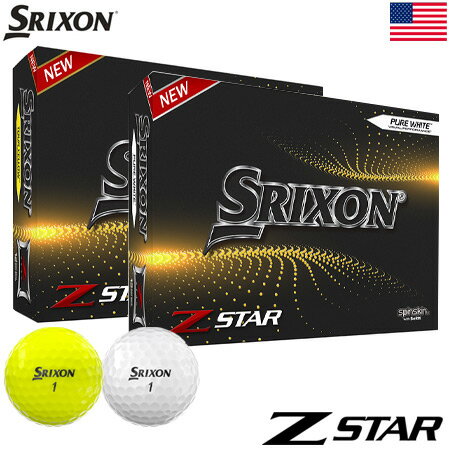 【USAパッケージ】スリクソン 2021 Z-STAR 3ピース ウレタンカバー ゴルフボール 1ダース（12球入）USA直輸入品【Z STAR 2021】