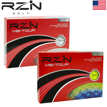 【大好評】RZN GOLF MS-TOUR 3ピース ウレタンカバー ゴルフボール 1ダース 全12球 USA直輸入品 レジンゴルフ【高コスパ】【ツアーボール】