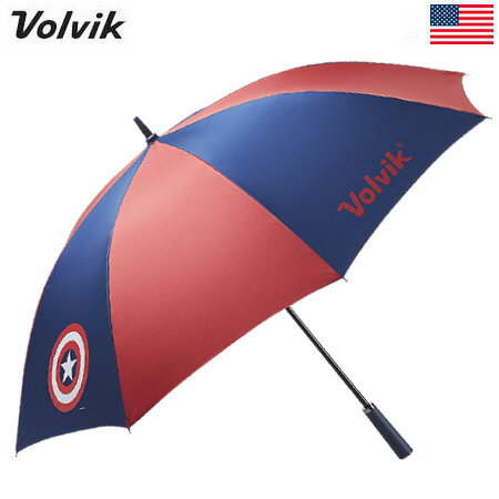 MARVEL×VOLVIK キャプテン アメリカ アンブレラ CAPTAIN AMERICA UMBRELLA 傘 VAIBUM04NY USA直輸入品【日本未発売】【雨対策】