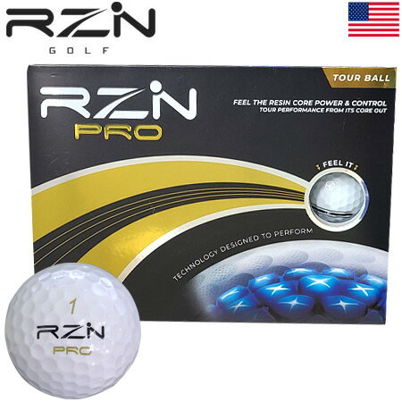 【ツアーボール】RZN PRO 4ピース ウレタンカバー ゴルフボール 1ダース 全12球 USA直輸入品 レジンゴルフ【高コスパ】