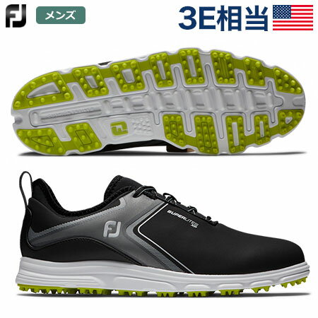 フットジョイ Superlites XP-Previous Season Style メンズ スパイクレスシューズ Wide 3E相当 Black/Lime 58075 FOOTJOY USA直輸入品【土日祝も発送】