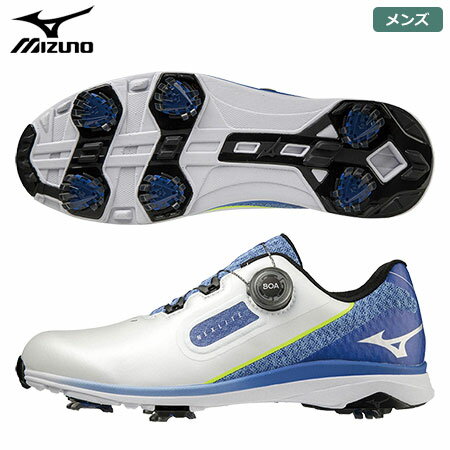 ミズノ ネクスライトSL ボア メンズ スパイクシューズ メンズ 51GM2215 mizuno ホワイト×ブルー 2022年モデル 日本正規品