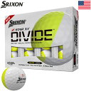 スリクソン 2022 Z-STAR XV DIVIDE ホワイト×イエロー ゴルフボール 4ピース ウレタンカバー Zスター GOLF BALLS USA直輸入品 その1