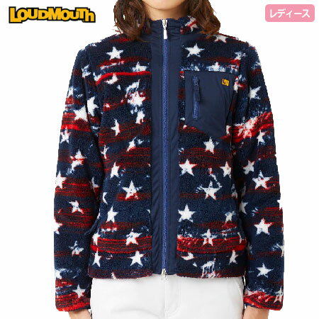 【ゴルフ祭 エントリーでポイント3倍】ラウドマウス フリースブルゾン 772252 997 レディース Loudmouth 2022秋冬モデル