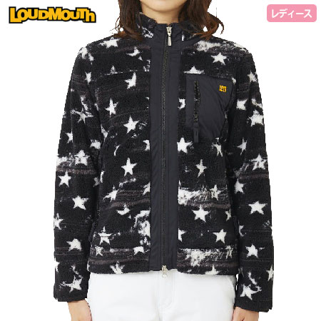 【ゴルフ祭 エントリーでポイント3倍】ラウドマウス フリースブルゾン 772252 998 レディース Loudmouth 2022秋冬モデル