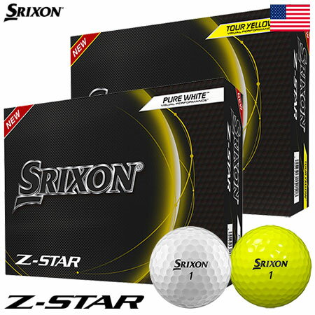 スリクソン 2023 Z-STAR 3ピース ウレタンカバー ゴルフボール 1ダース（12球入）USA直輸入品