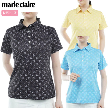 【ゴルフ祭 エントリーでポイント3倍】マリクレール 半袖 シャツ 713613 レディース 2023春夏モデル marie claire 日本正規品