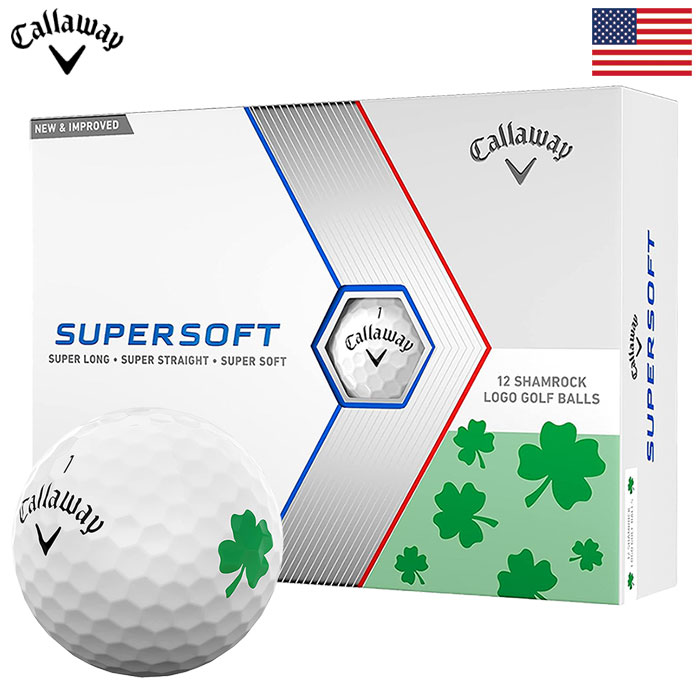 キャロウェイ Supersoft Shamrock 2023 ゴルフボール 1ダース 全12球入 2023年モデル Callaway USA直輸入品