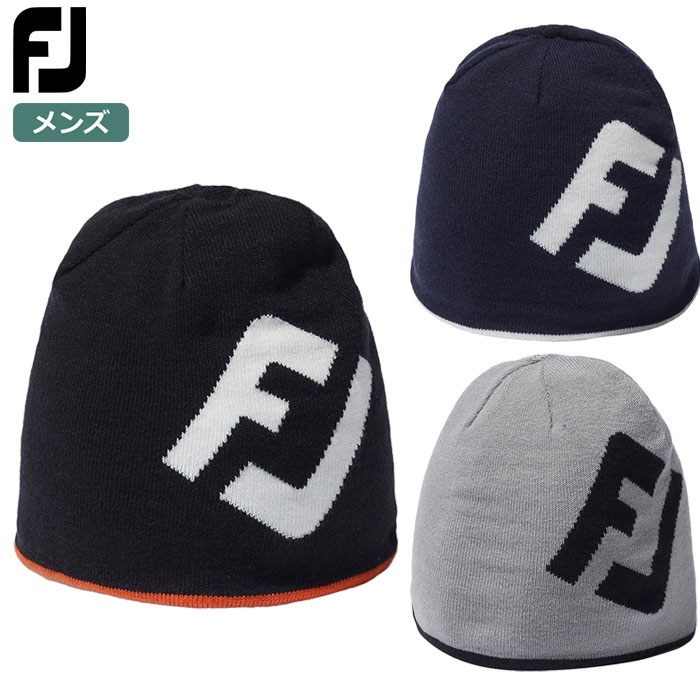 フットジョイ ビッグロゴリバーシブルニットビーニー FH23BRL メンズ FOOTJOY 2023秋冬モデル 日本正規品