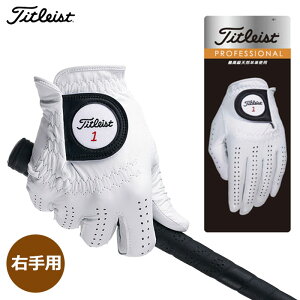 タイトリスト プロフェッショナル グローブ 天然羊革 メンズ 右手用 TG73 ホワイト Titleist 2023年モデル 日本正規品