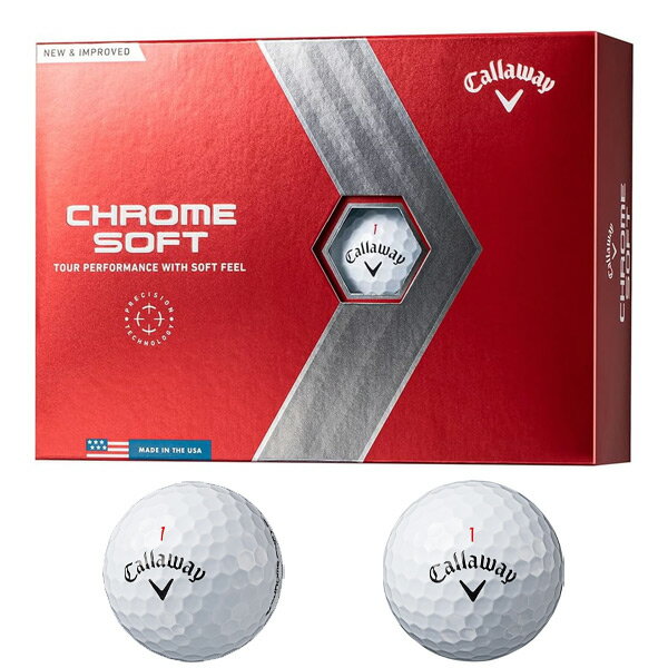 キャロウェイ ゴルフボール CHROME SOFT 1ダース(12球入) 日本正規品 CALLAWAY 2022年モデル