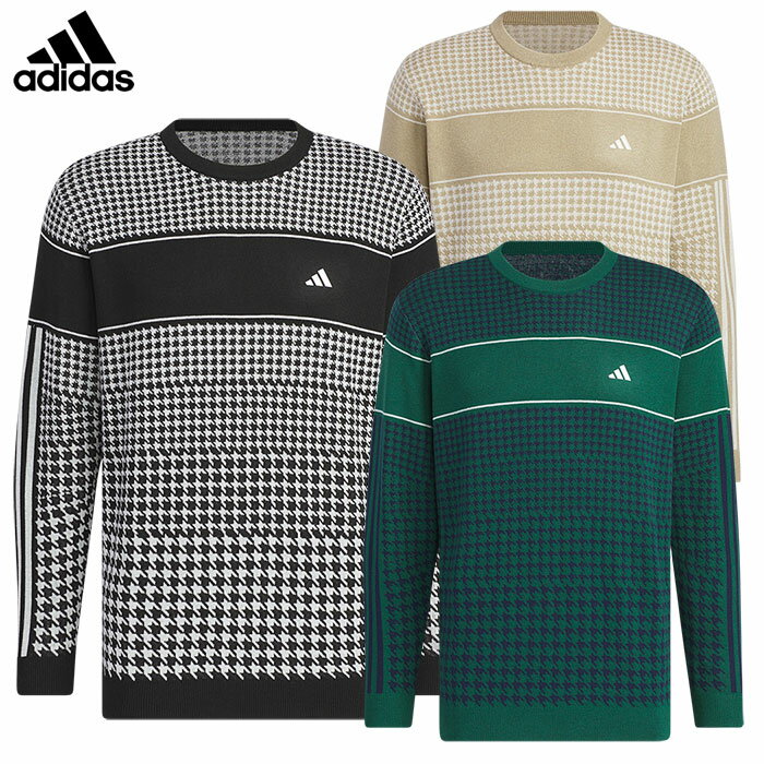 アディダス PRIMEKNIT ハウンドトゥース セーター JSC16 メンズ ゴルフウェア 2024秋冬モデル adidas 日本正規品