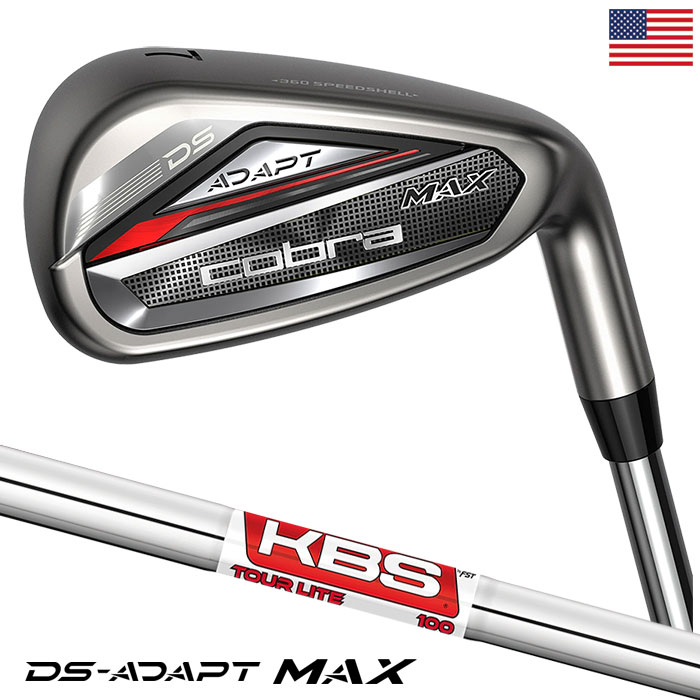 コブラ 2025 DS-ADAPT MAX Irons アイアン 5本セット(6-9,PW) メンズ 右用 KBS Tour Lite スチールシャフト装着 U...