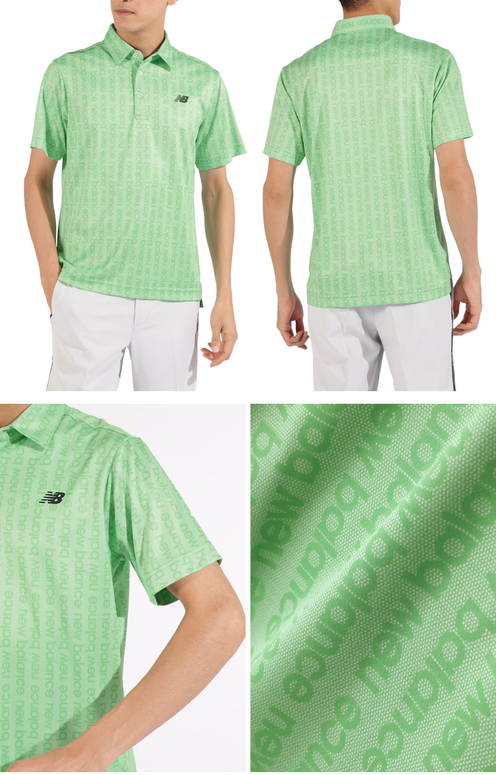 ニューバランス ロゴストライプ柄 半袖 カラーシャツ 012-5168006 メンズ ゴルフウェア newbalance 2025春夏モデル 日本正規品 3