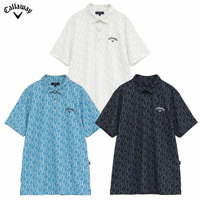 キャロウェイ ロゴプリントハイゲージカノコシャツ C25234103 メンズ Callaway ゴルフウェア 2025秋冬モデル 日本正規品